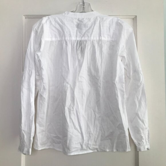 Loft | Tasseled Tie-Neck Bib Blouse - Picture 6 of 10